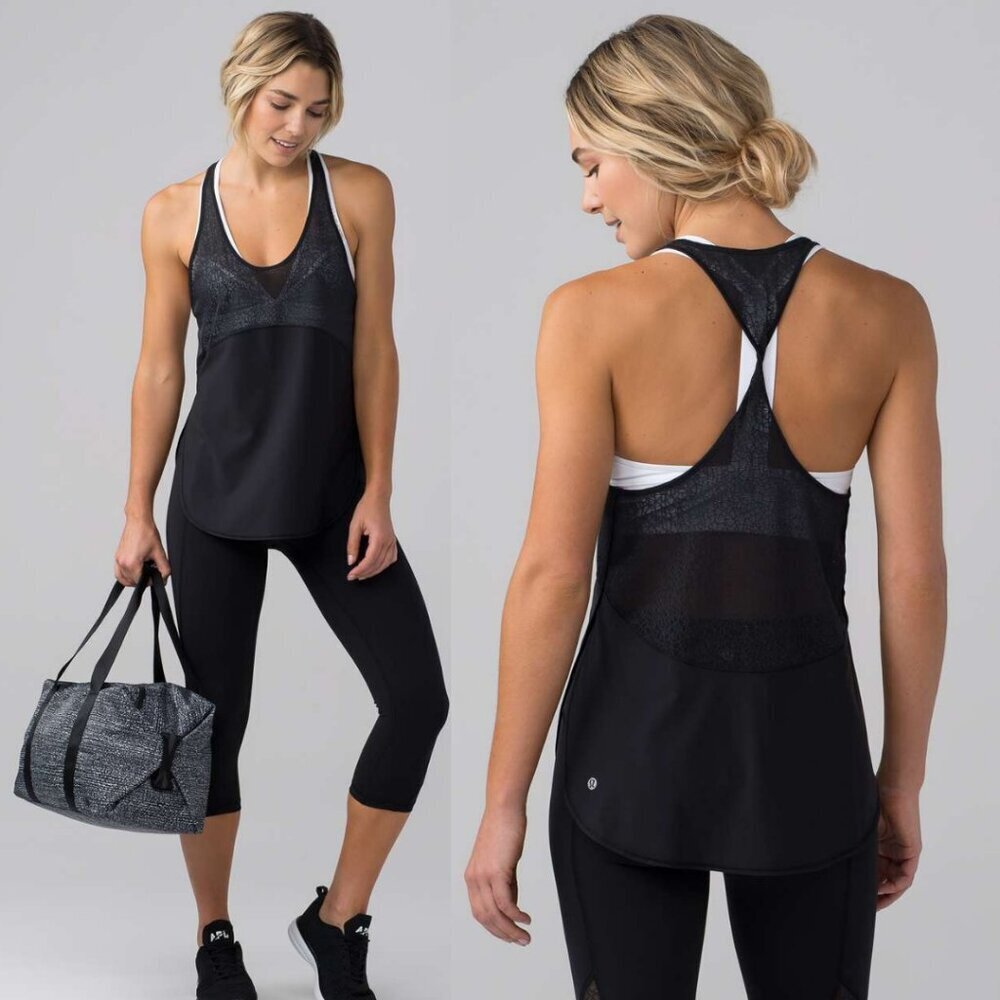 LULULEMON Twist & Train Tank In Black Size 2